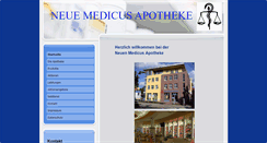 Desktop Screenshot of neue-medicus-apotheke.de