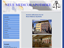 Tablet Screenshot of neue-medicus-apotheke.de